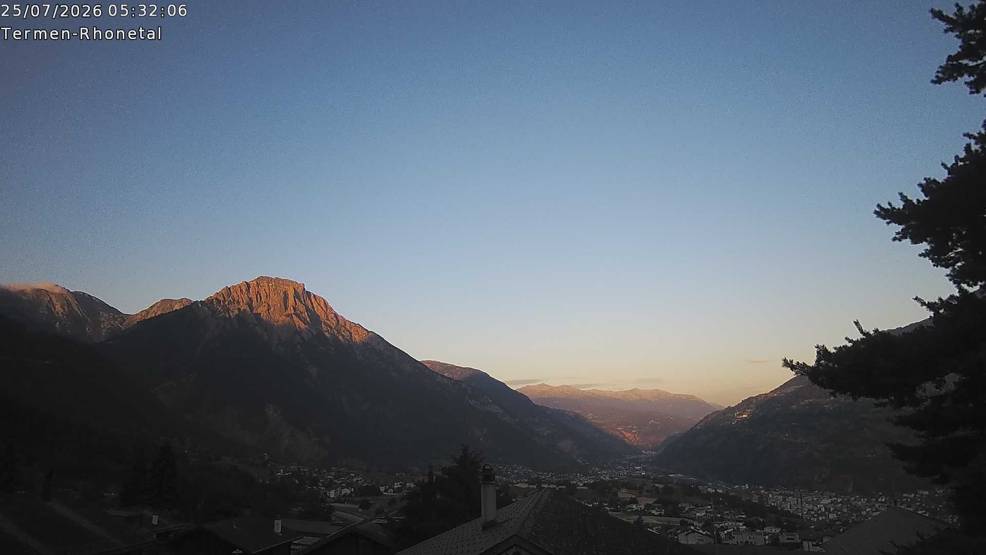 Archived image Webcam Termen: View to the south
