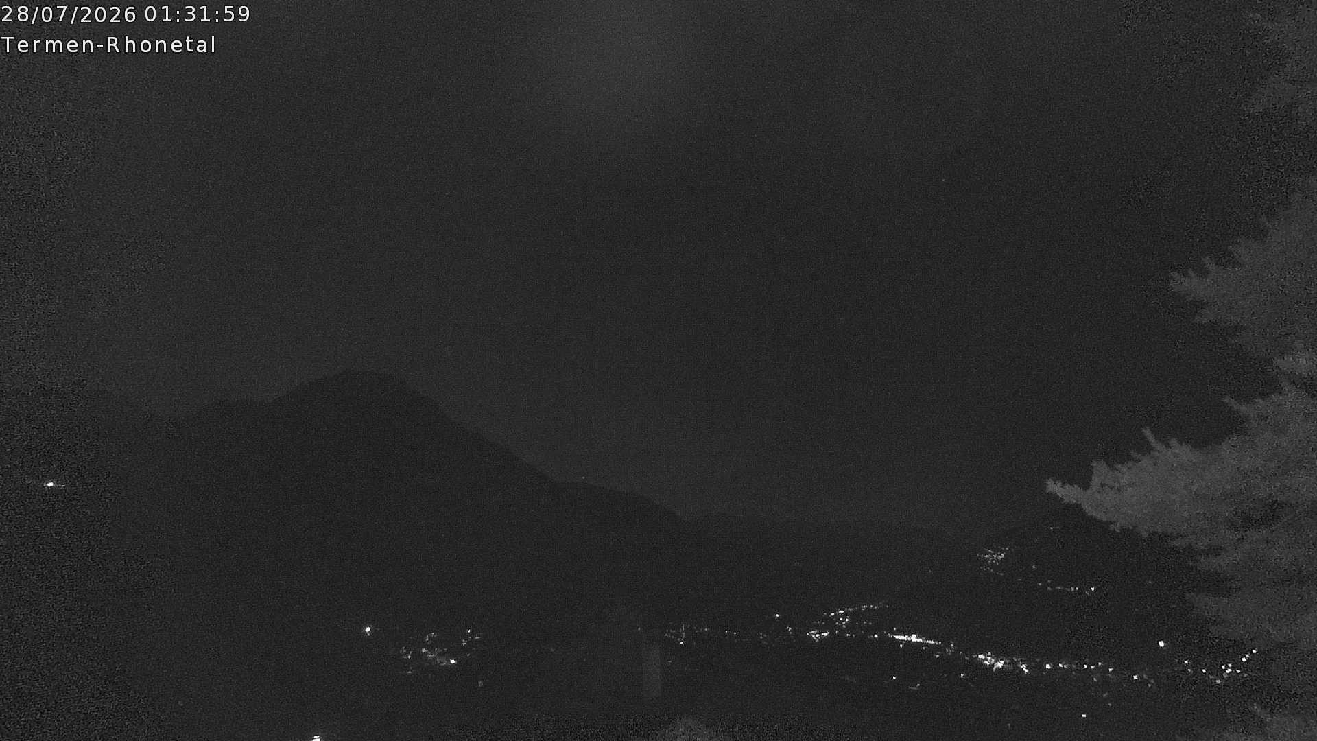Archiv Foto Webcam Termen: Blick Richtung Süden ins Rhonetal