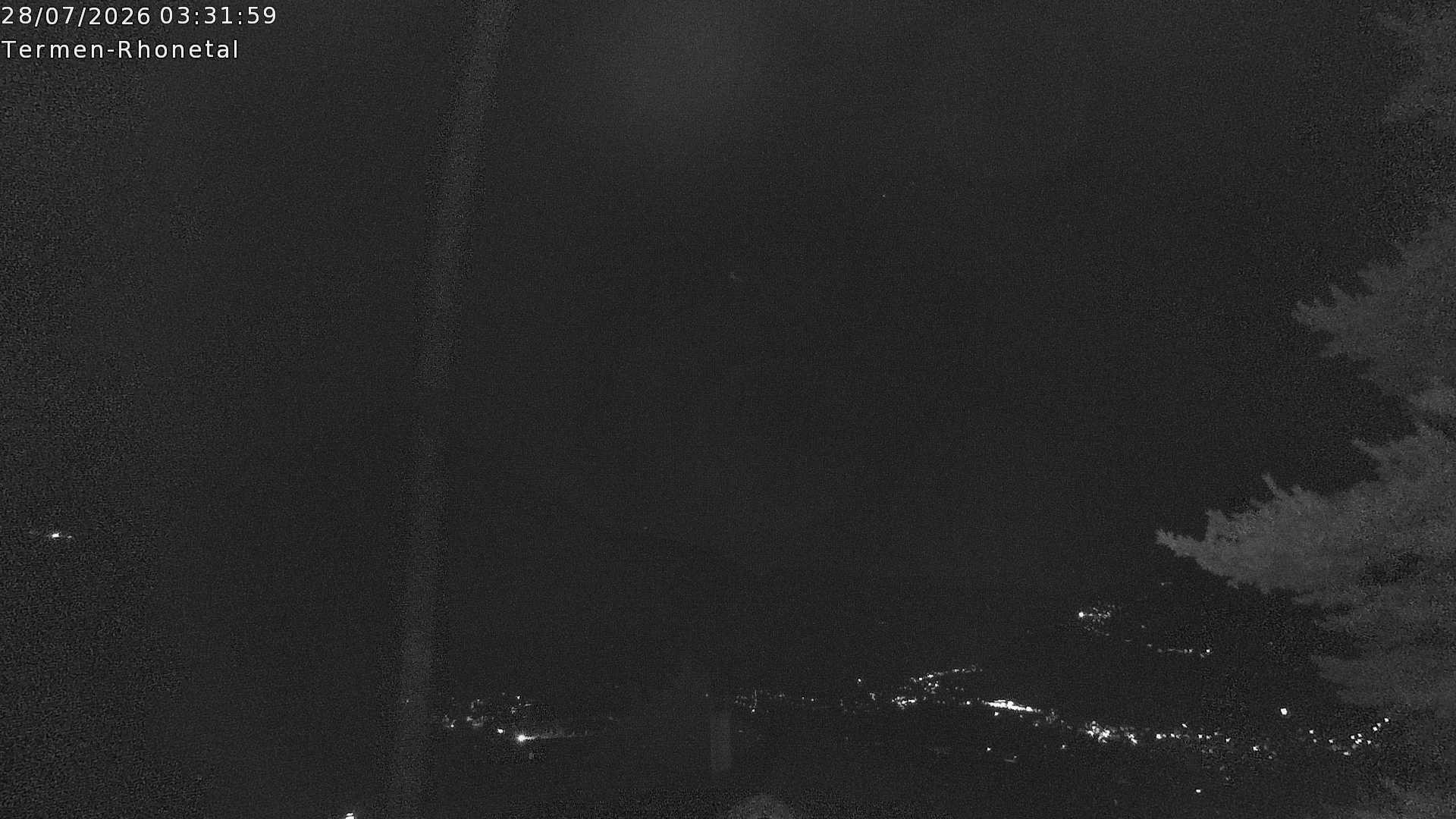 Archiv Foto Webcam Termen: Blick Richtung Süden ins Rhonetal
