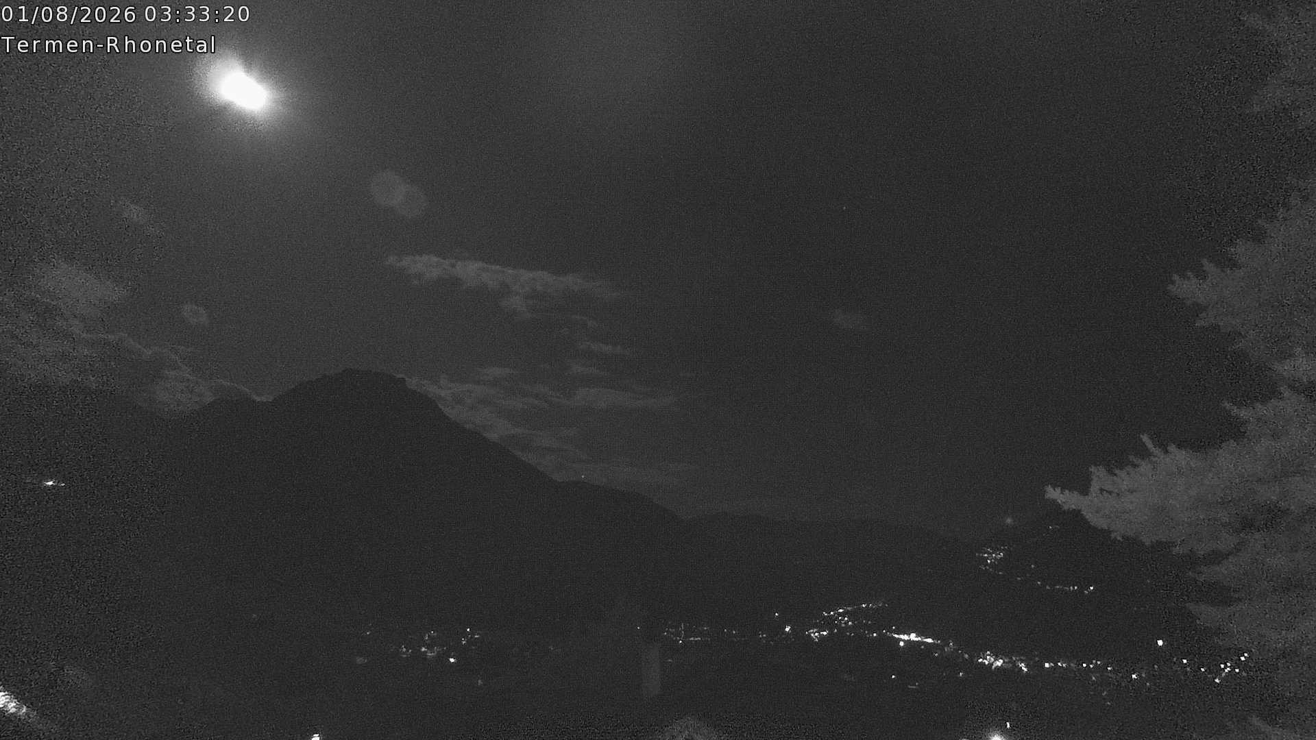 Archiv Foto Webcam Termen: Blick Richtung Süden ins Rhonetal