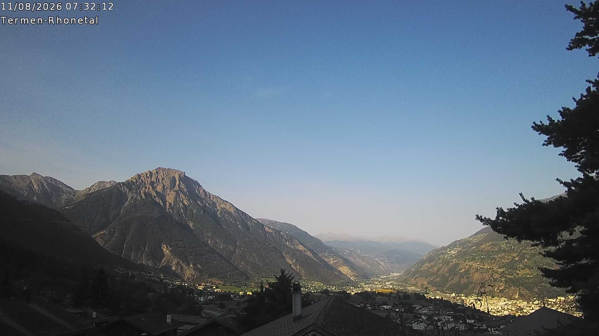Archived image Webcam Termen: View to the south