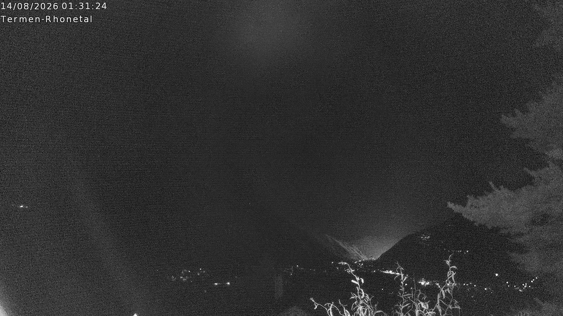 Archiv Foto Webcam Termen: Blick Richtung Süden ins Rhonetal