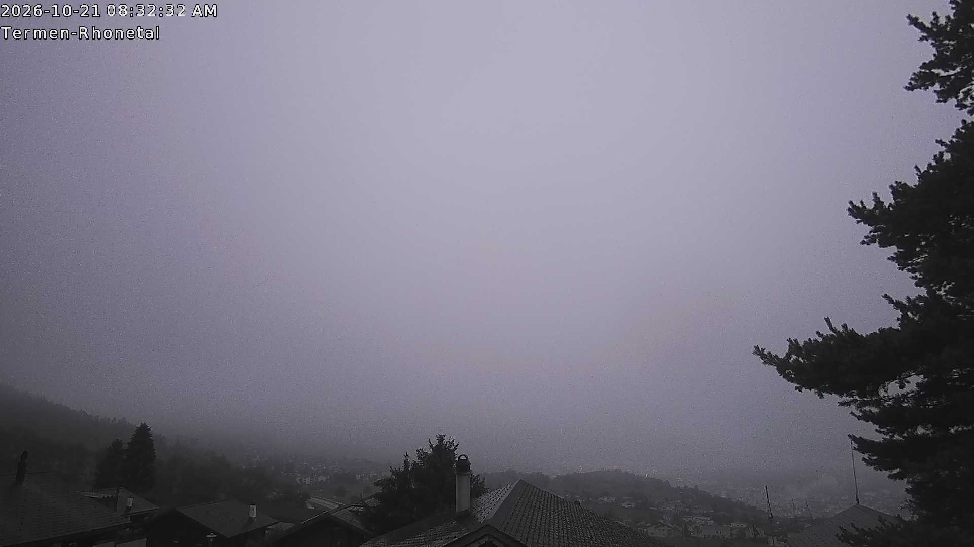 Archiv Foto Webcam Termen: Blick Richtung Süden ins Rhonetal