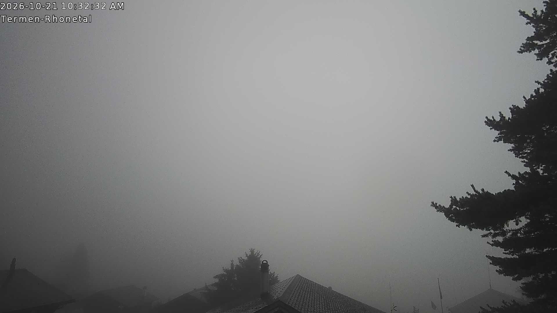Archiv Foto Webcam Termen: Blick Richtung Süden ins Rhonetal