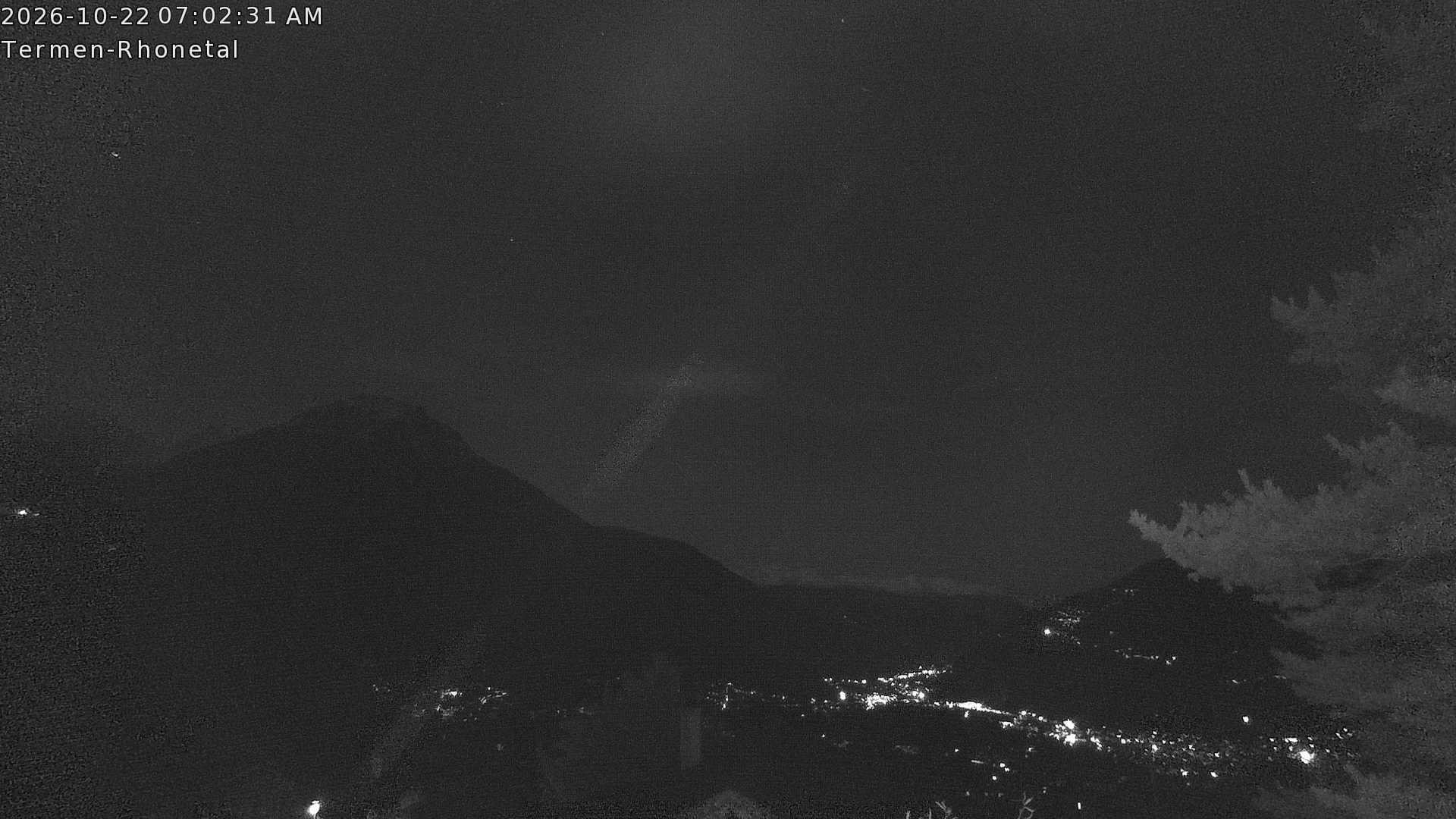 Archiv Foto Webcam Termen: Blick Richtung Süden ins Rhonetal