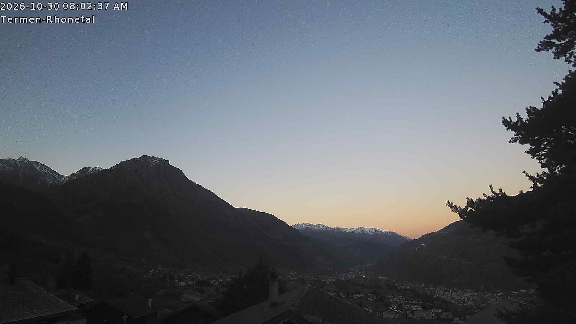 Archived image Webcam Termen: View to the south