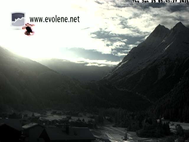 Archiv Foto Webcam Blick auf den Dent Blanche