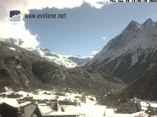 Archiv Foto Webcam Blick auf den Dent Blanche