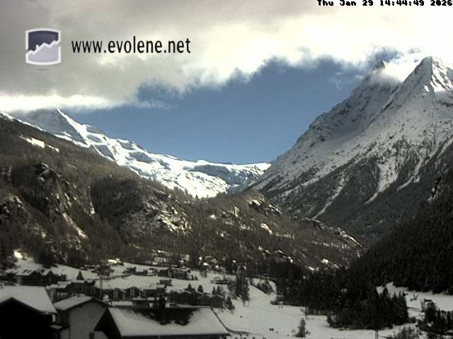 Archiv Foto Webcam Blick auf den Dent Blanche