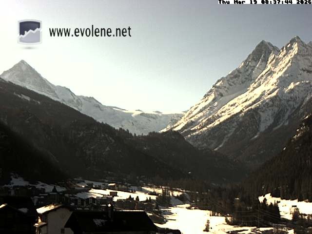 Archived image Webcam Dent Blanche near Evoléne