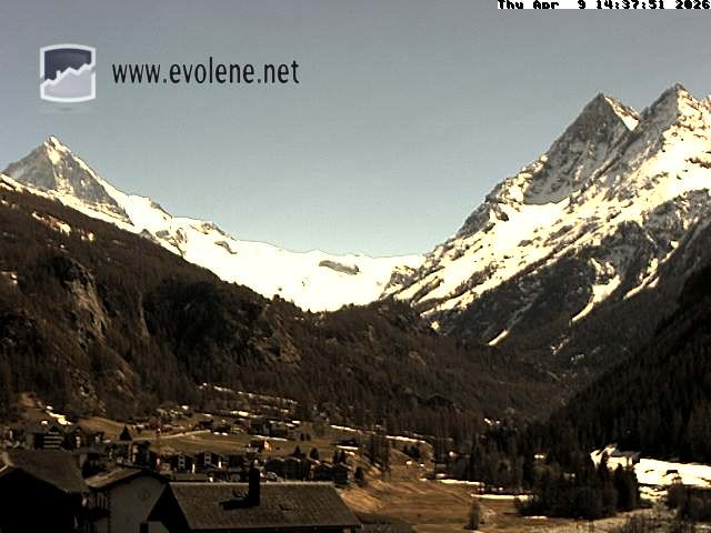Archiv Foto Webcam Blick auf den Dent Blanche