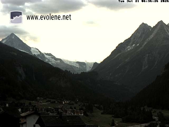 Archiv Foto Webcam Blick auf den Dent Blanche
