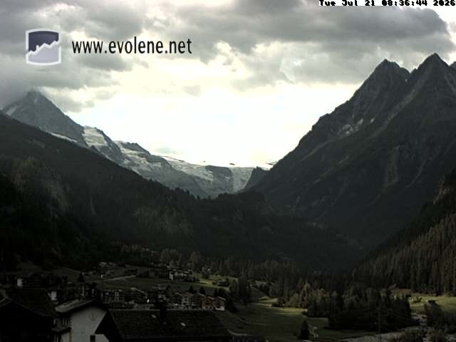 Archiv Foto Webcam Blick auf den Dent Blanche