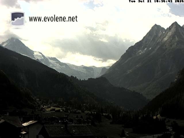 Archiv Foto Webcam Blick auf den Dent Blanche