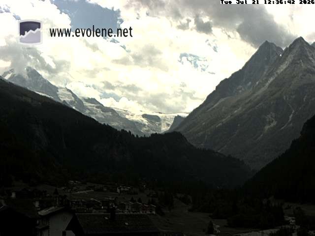 Archiv Foto Webcam Blick auf den Dent Blanche