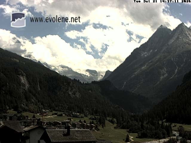 Archiv Foto Webcam Blick auf den Dent Blanche