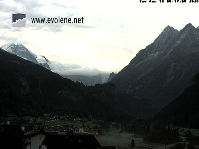 Archiv Foto Webcam Blick auf den Dent Blanche