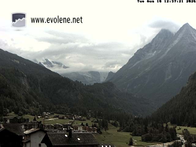 Archiv Foto Webcam Blick auf den Dent Blanche