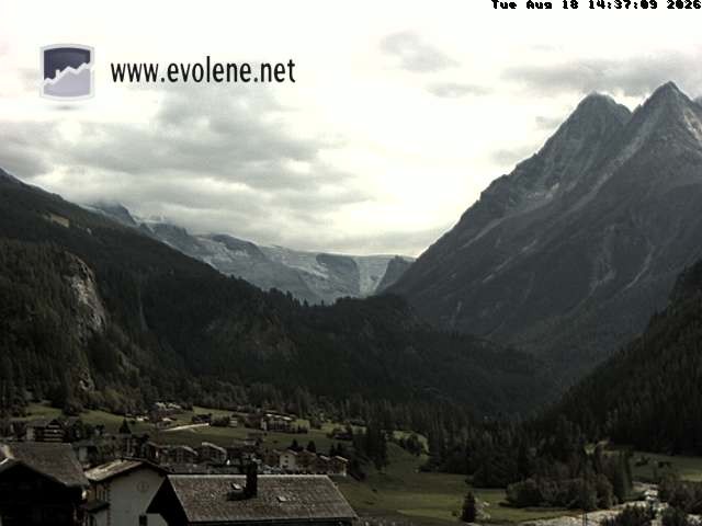 Archiv Foto Webcam Blick auf den Dent Blanche
