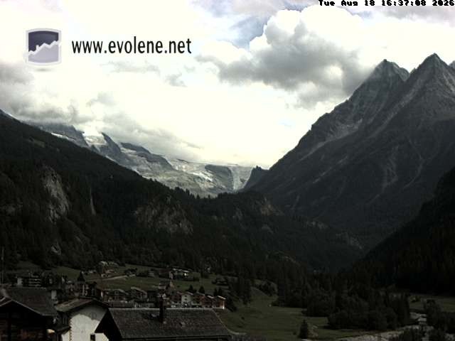 Archiv Foto Webcam Blick auf den Dent Blanche