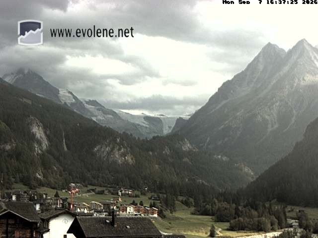 Archiv Foto Webcam Blick auf den Dent Blanche