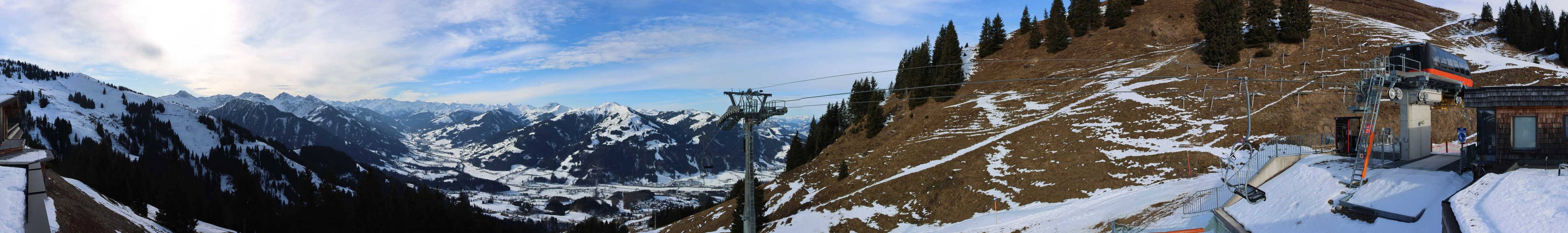 Archiv Foto Webcam Blick von der Bichlalm über Kitzbühel