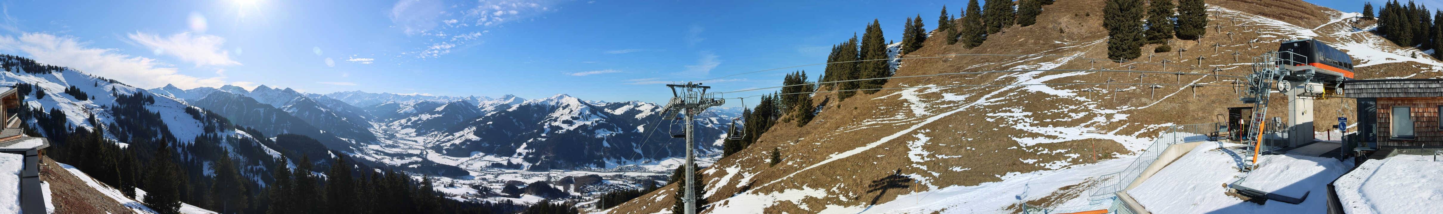 Archiv Foto Webcam Blick von der Bichlalm über Kitzbühel