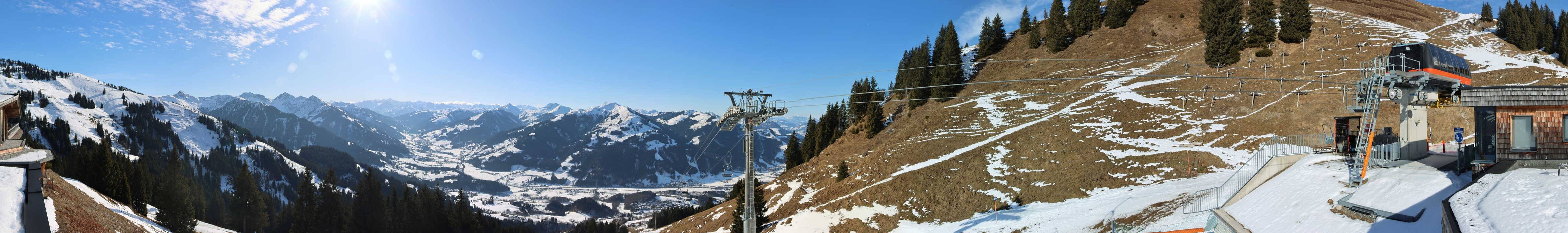 Archiv Foto Webcam Blick von der Bichlalm über Kitzbühel