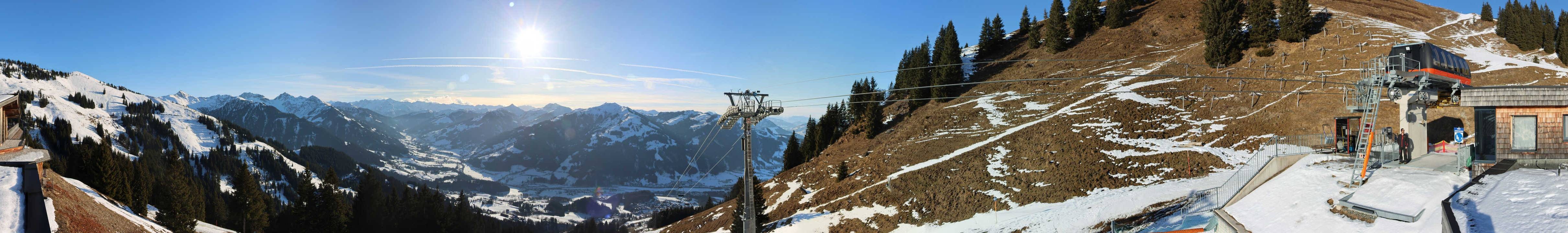 Archiv Foto Webcam Blick von der Bichlalm über Kitzbühel