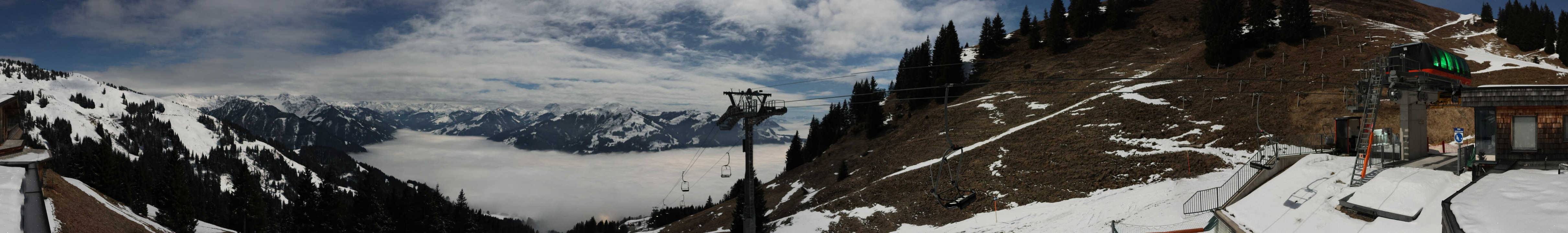 Archiv Foto Webcam Blick von der Bichlalm über Kitzbühel