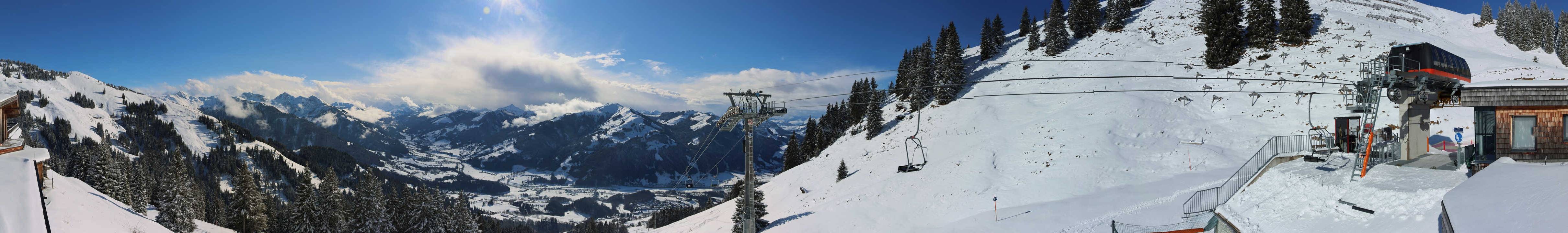 Archiv Foto Webcam Blick von der Bichlalm über Kitzbühel