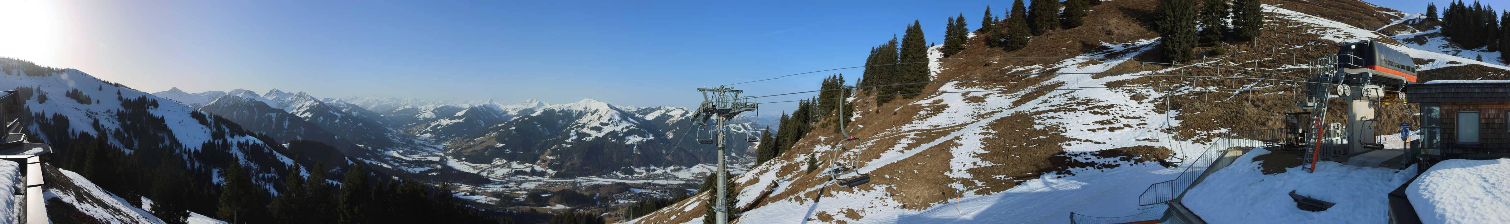 Archiv Foto Webcam Blick von der Bichlalm über Kitzbühel