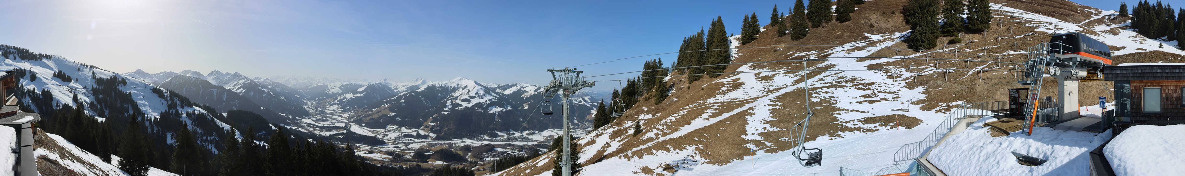 Archiv Foto Webcam Blick von der Bichlalm über Kitzbühel