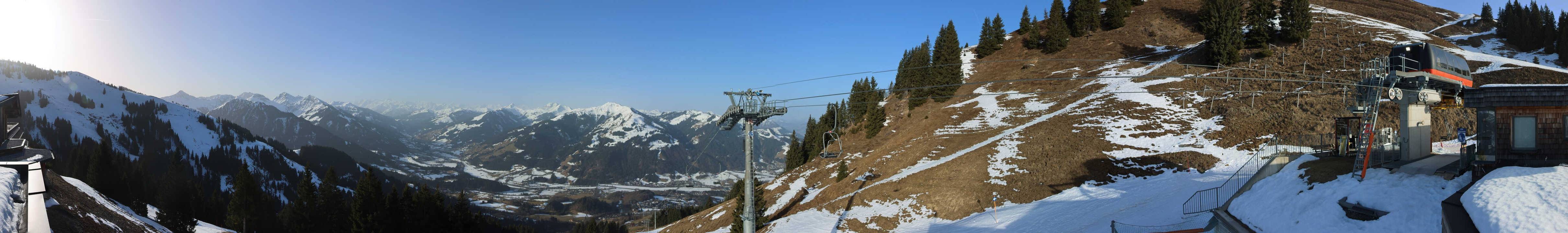 Archiv Foto Webcam Blick von der Bichlalm über Kitzbühel