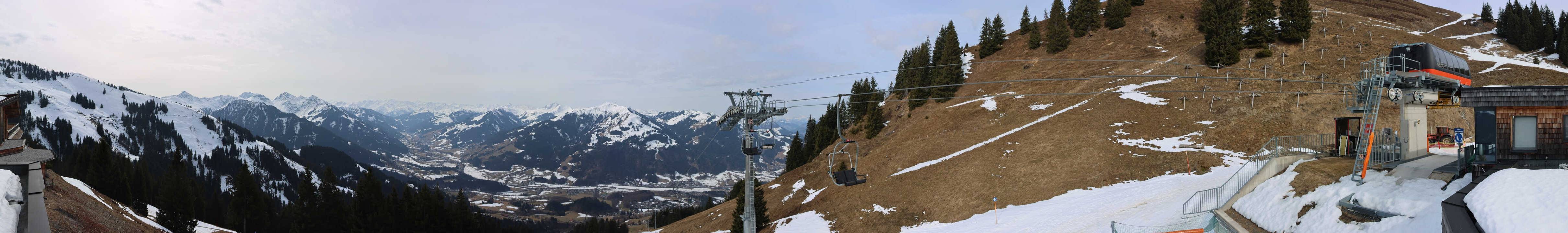Archiv Foto Webcam Blick von der Bichlalm über Kitzbühel