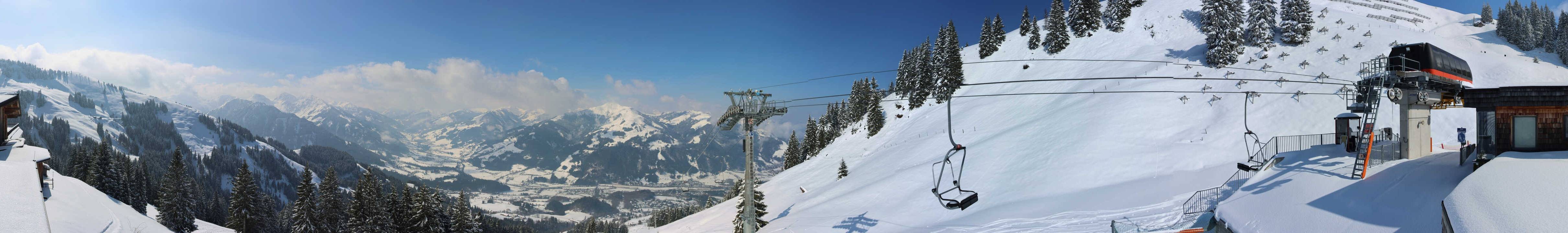 Archiv Foto Webcam Blick von der Bichlalm über Kitzbühel