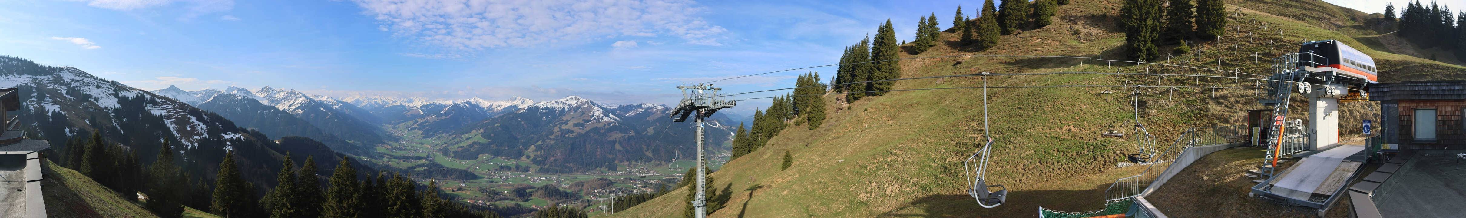 Archiv Foto Webcam Blick von der Bichlalm über Kitzbühel