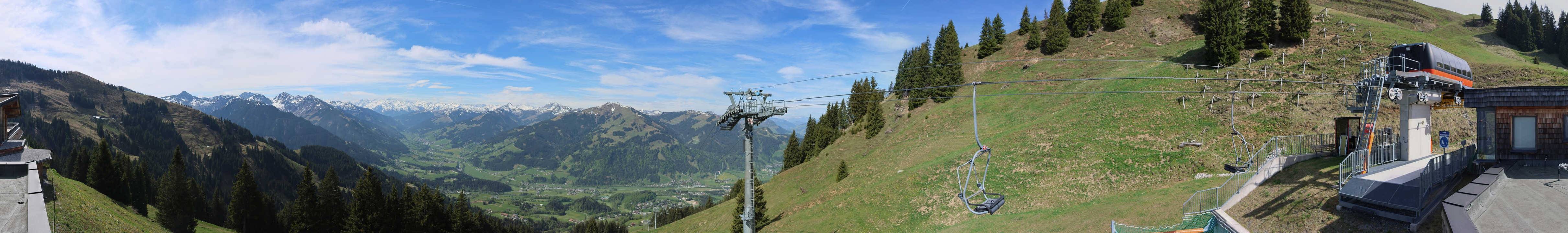 Archiv Foto Webcam Blick von der Bichlalm über Kitzbühel