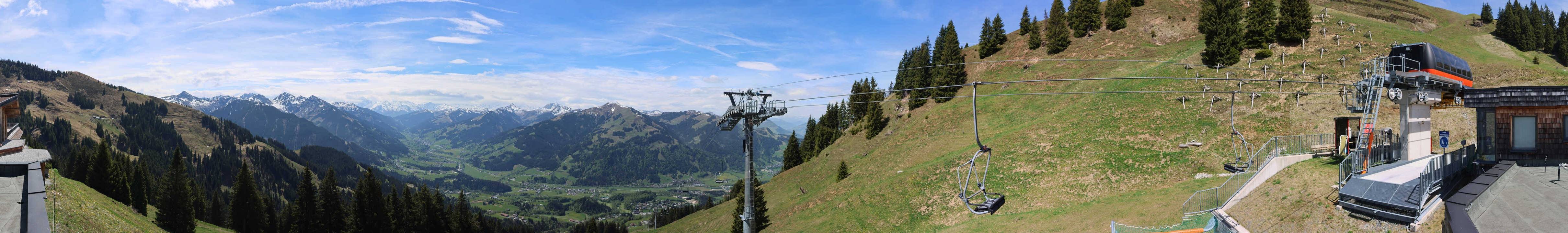 Archiv Foto Webcam Blick von der Bichlalm über Kitzbühel