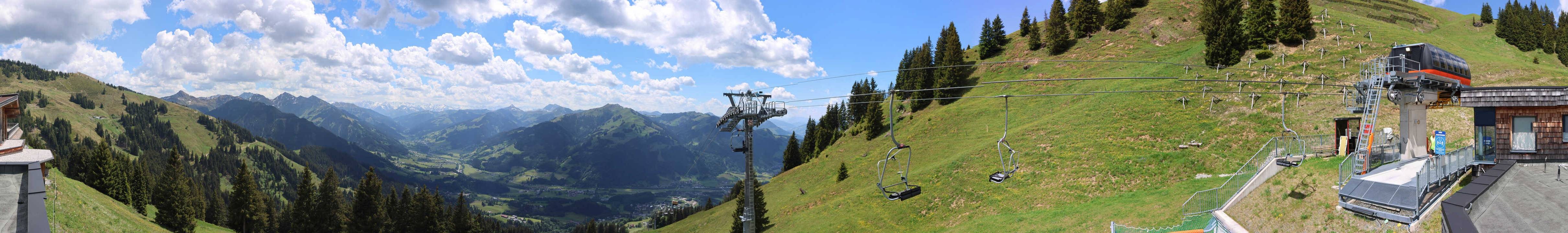 Archiv Foto Webcam Blick von der Bichlalm über Kitzbühel