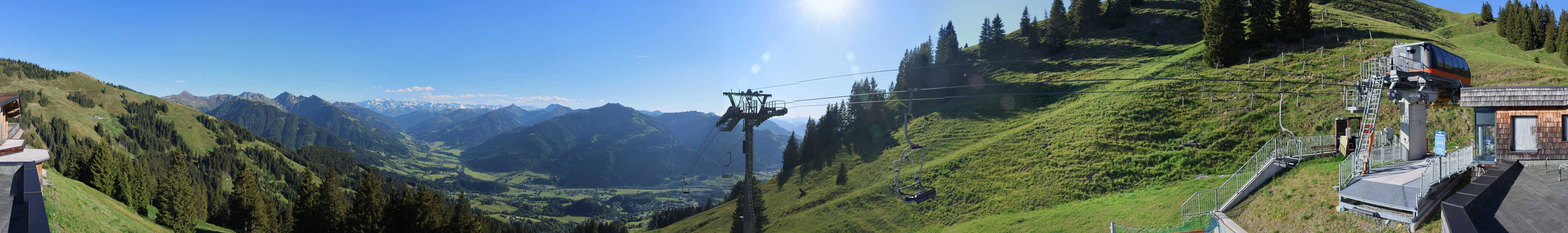 Archiv Foto Webcam Blick von der Bichlalm über Kitzbühel
