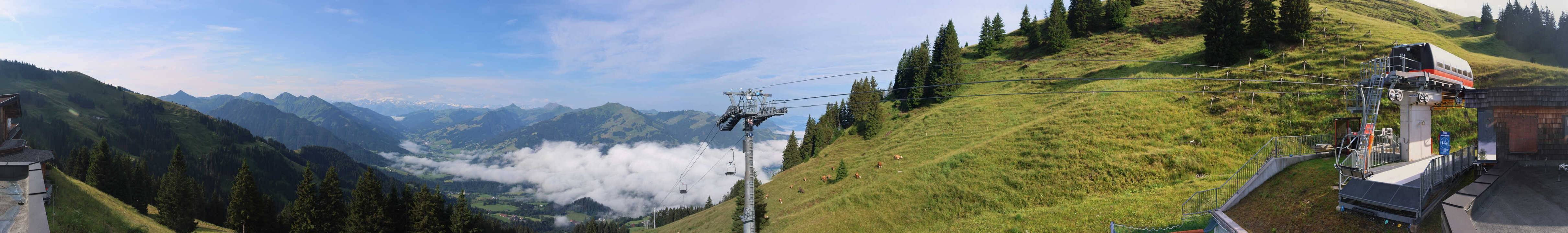 Archiv Foto Webcam Blick von der Bichlalm über Kitzbühel