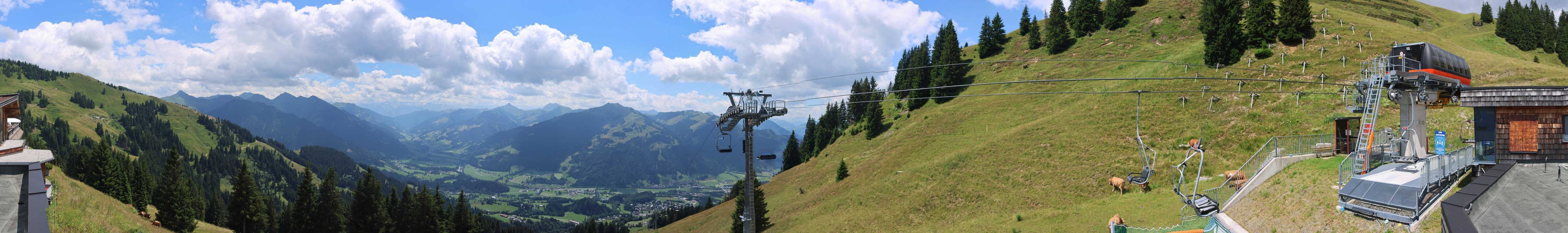 Archiv Foto Webcam Blick von der Bichlalm über Kitzbühel