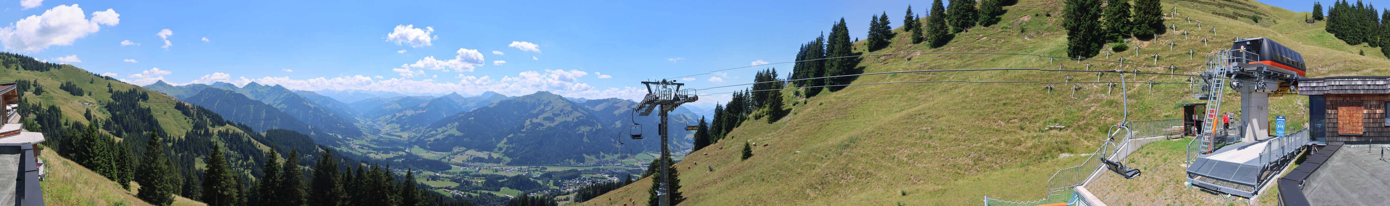 Archiv Foto Webcam Blick von der Bichlalm über Kitzbühel