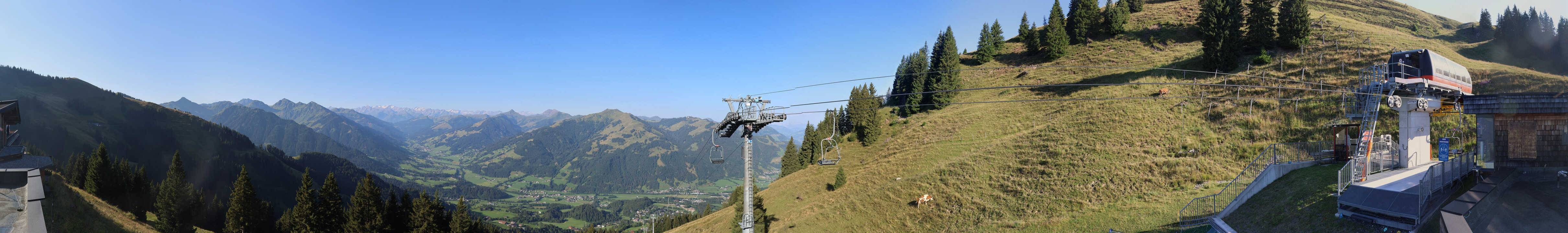 Archiv Foto Webcam Blick von der Bichlalm über Kitzbühel