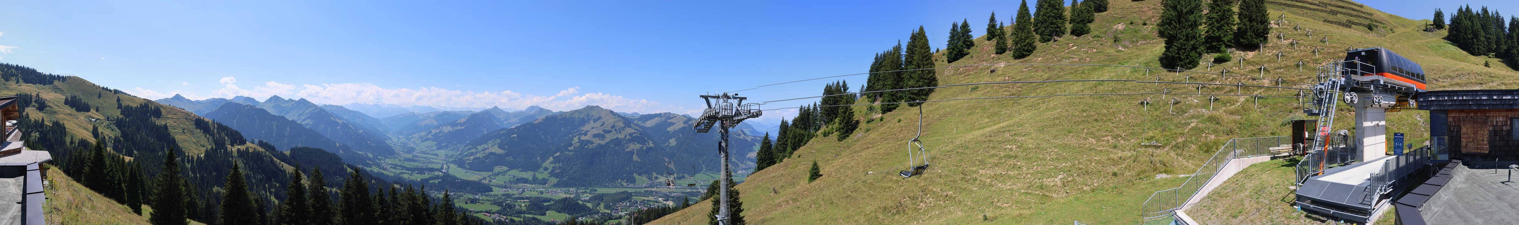 Archiv Foto Webcam Blick von der Bichlalm über Kitzbühel
