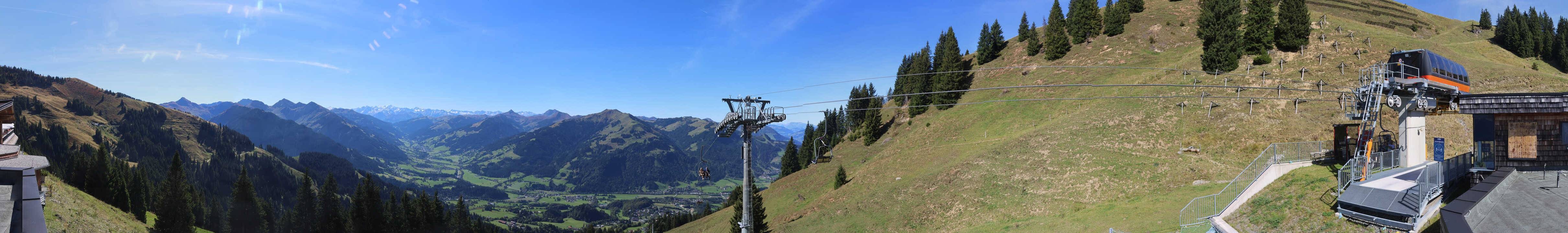Archiv Foto Webcam Blick von der Bichlalm über Kitzbühel