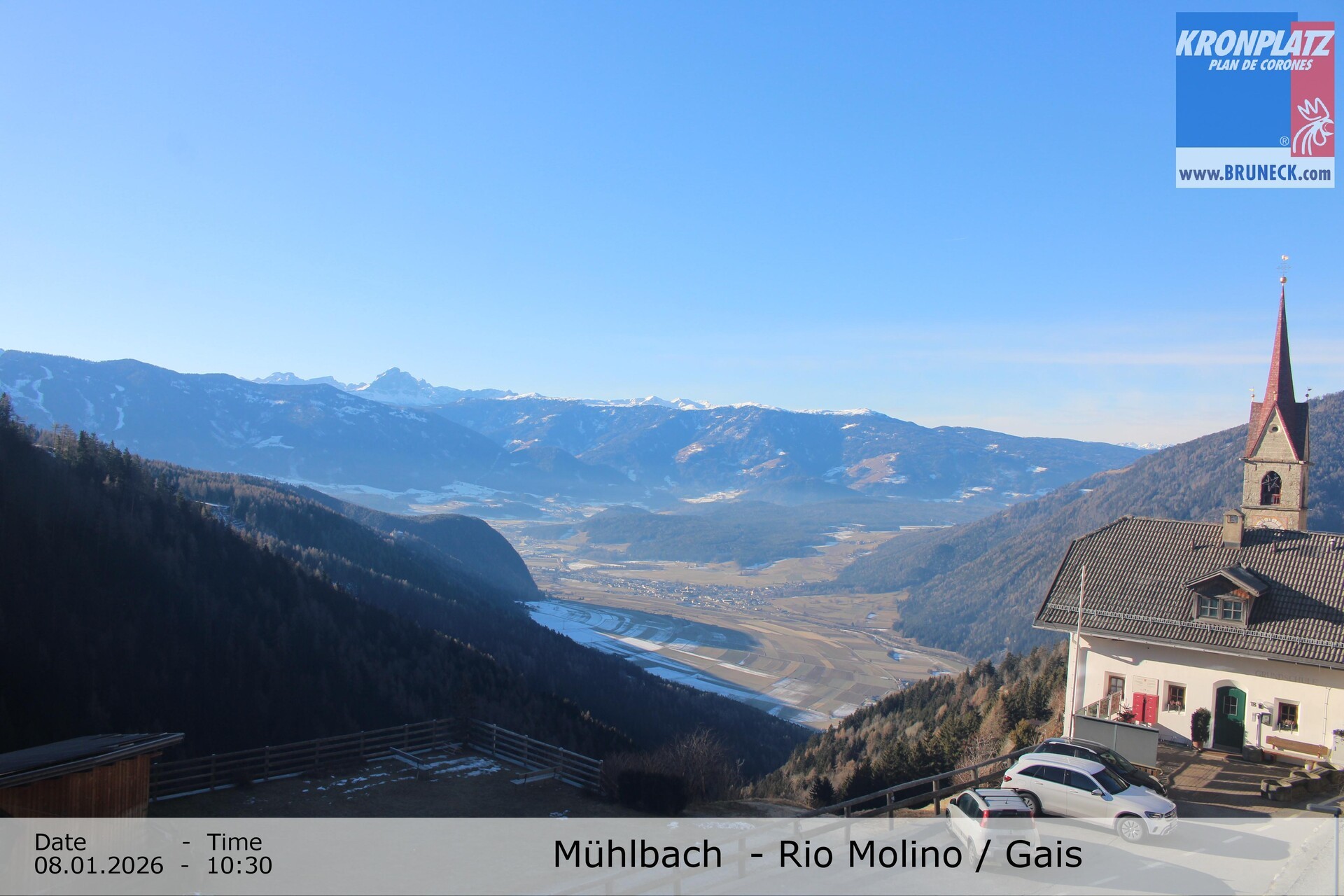 Archiv Foto Webcam Blick auf Gais im Tauferer Ahrntal