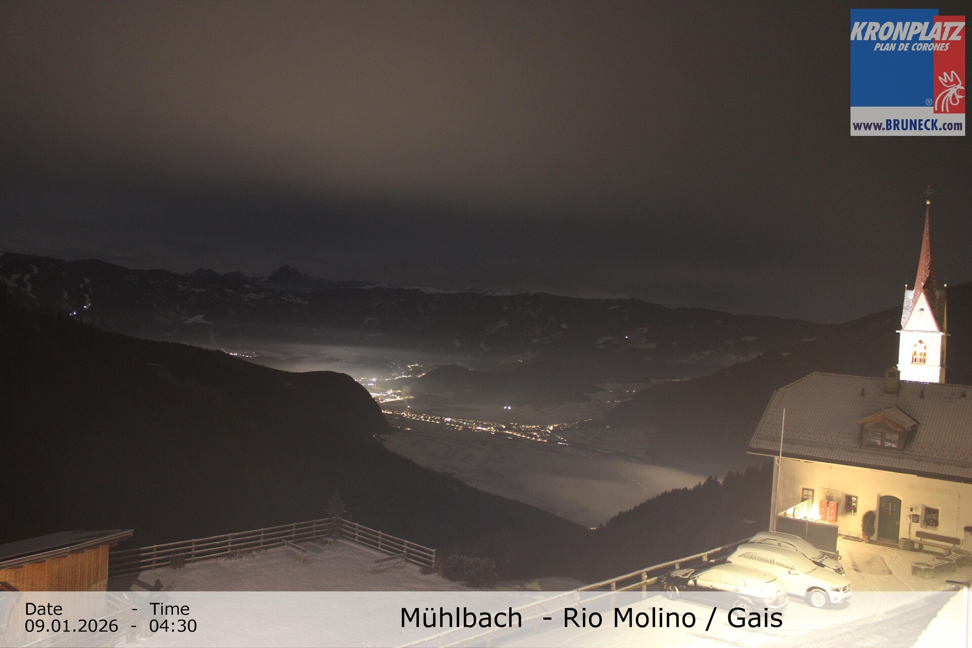 Archiv Foto Webcam Blick auf Gais im Tauferer Ahrntal