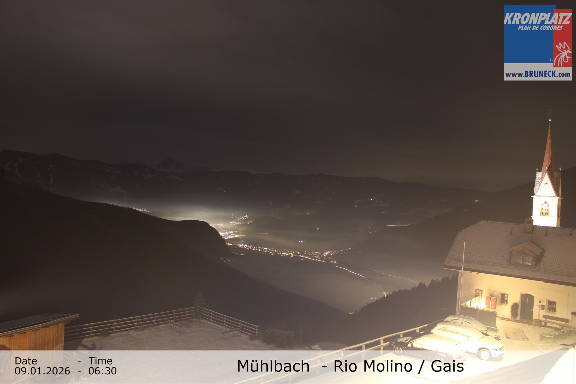 Archiv Foto Webcam Blick auf Gais im Tauferer Ahrntal